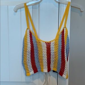 Crocheted crop top